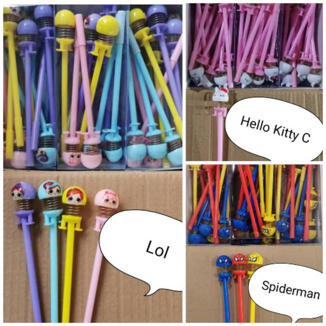 

Bolpen per spring doll / pen per spring doll , per pak isi 12 pcs