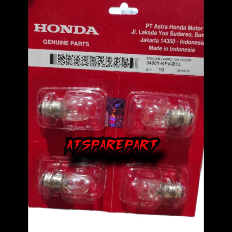 Bohlam Depan Motor Honda Beat Fi Scoopy Supra X Karisma 12V 25 watt