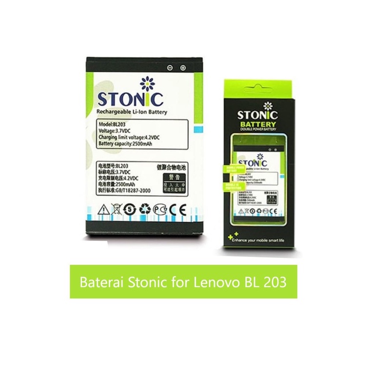 Baterai Stonic Double Power IC Protection Batre Lenovo A369, A361 - BL 203 Battrey