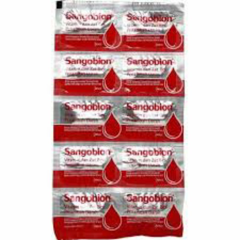 Jual SANGOBION TAMBAH DARAH 10 TABLET | Shopee Indonesia