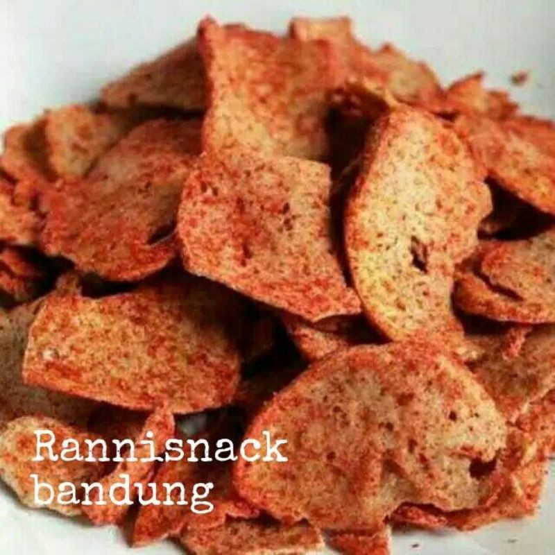 Basreng pedas koin baso goreng bandung renyah dan enak 500gr-Koin pedas biasa