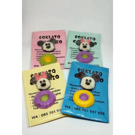 

coklat karakter Mickey mouse(isi 11 biji)