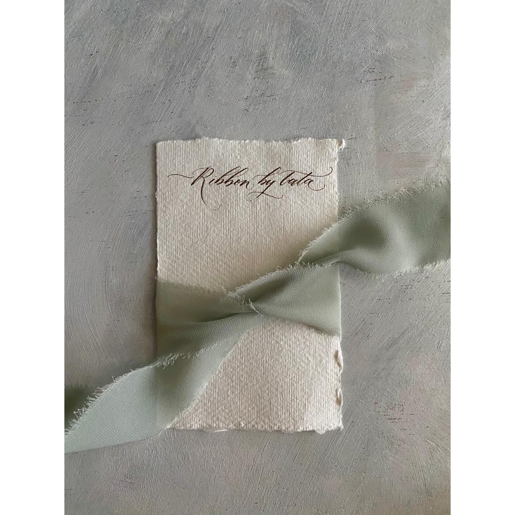

RIBBON IN DUCK EGG - wedding ribbon / calligraphy ribbon / vows ribbon / pita buket / styling