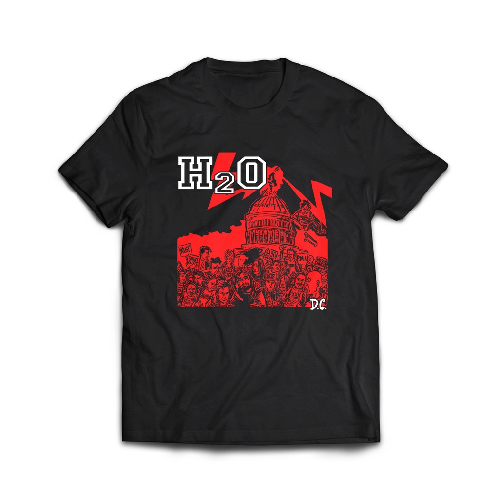 tshirt band H2O HITAM kaos band kaos murah