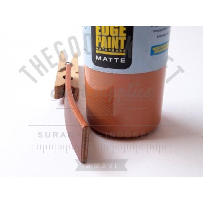 

siap kirim] Leather Edge Paint Doff Matte Cat Pinggiran Kulit Light Brown /Coklat