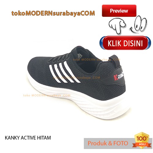 KANKY ACTIVE HITAM sepatu pria sepatu casual sneakers