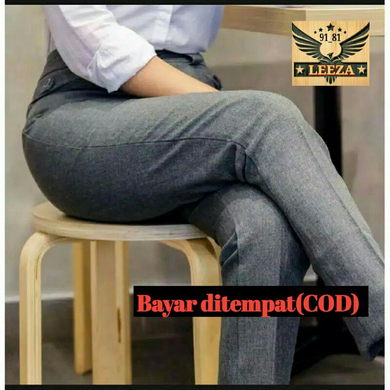 Celana Kantor | Kerja | Panjang | Formal | Slimfit | Wanita Bahan Wollcrape Premium (Jumbo)