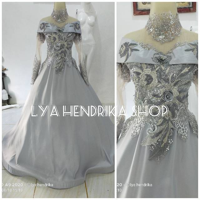 Baju pengantin /pre wedding satin bridal 3D