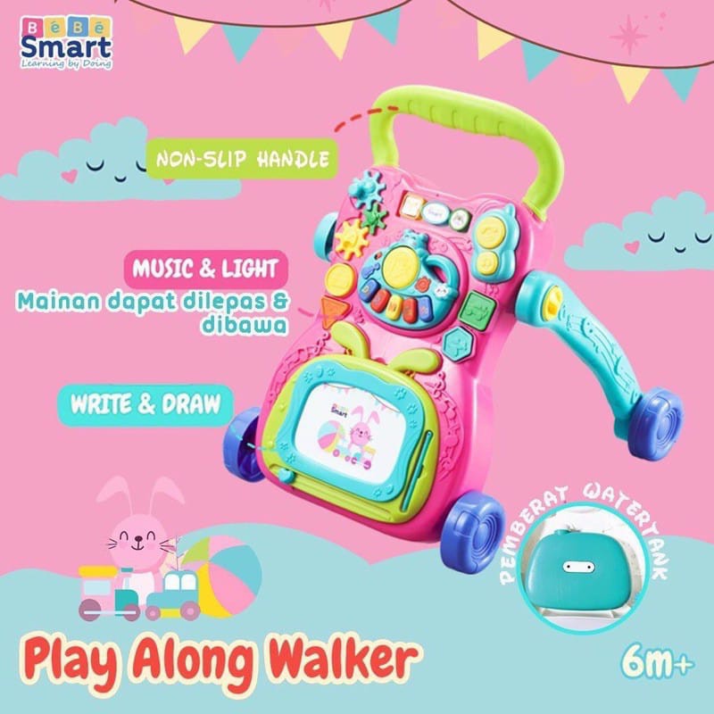 READY GOJEK GRAB BEBESMART BABY WALKER PUSH WALKER / SUGAR BABY MINI CAR BEBE SMART PLAY ALONG WALKER ALAT BELAJAR JALAN