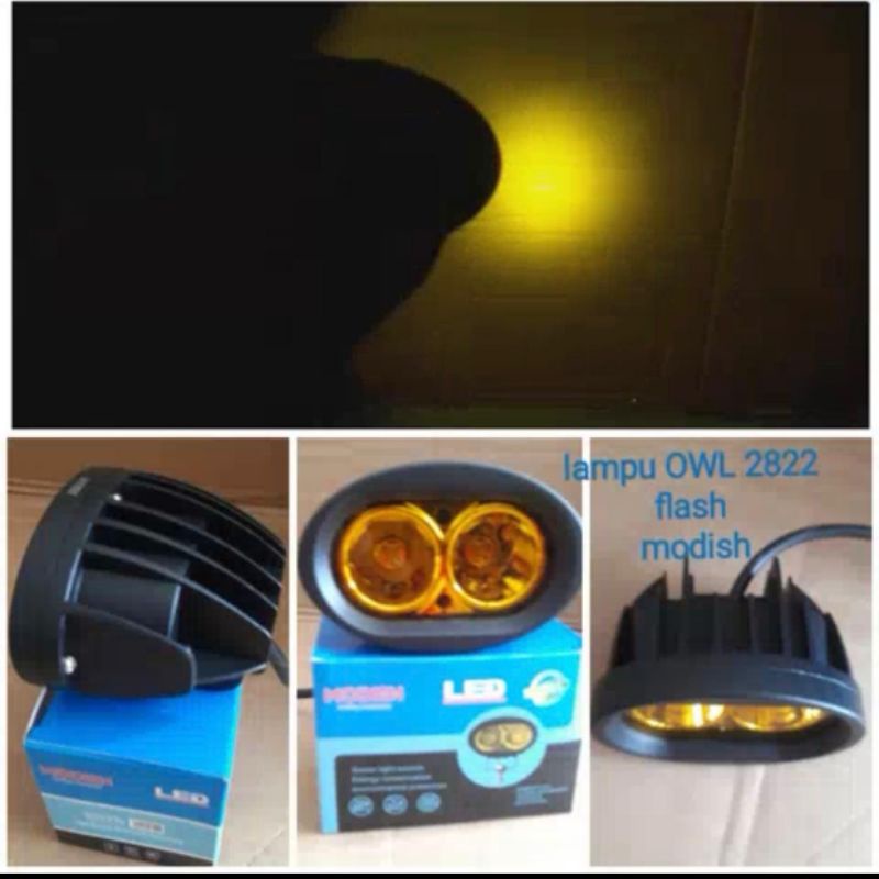 Lampu tembak sorot LED OWL 20 watt 3 mode worklight cree 2 mata