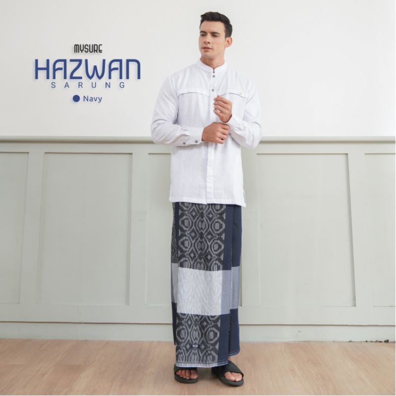 SARUNG HAZWAN HITAM NAVY &amp; COKLAT • MYSURE