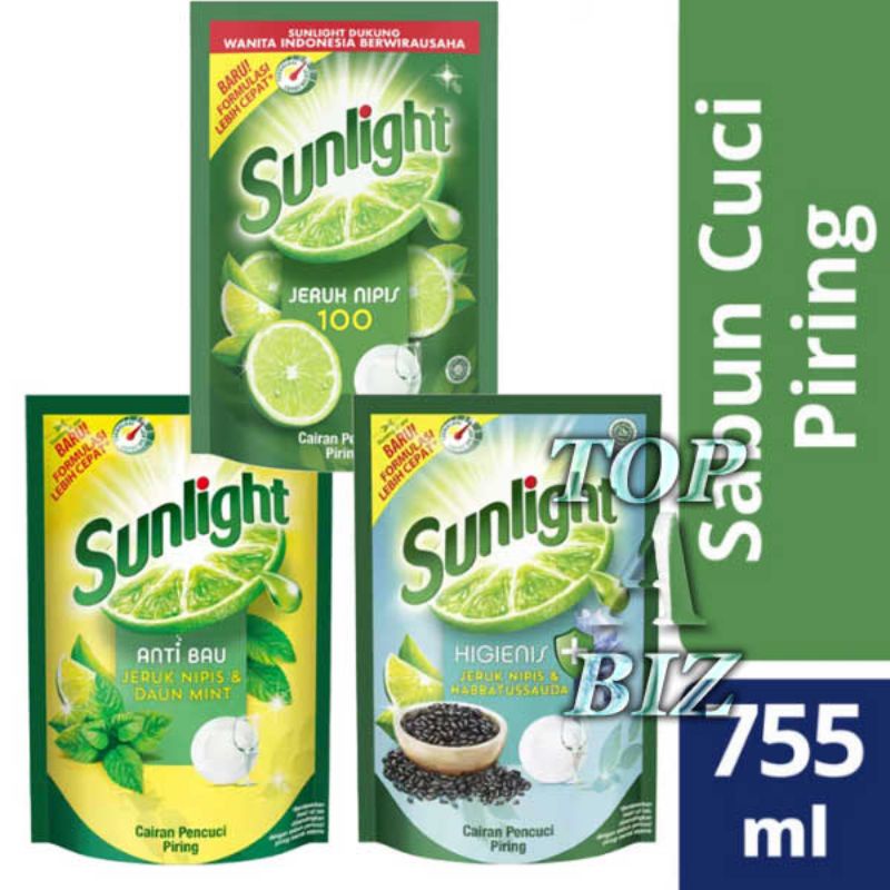Sunlight Kemasan 700 sd 755ml / 1500ml- Sabun Cuci Piring
