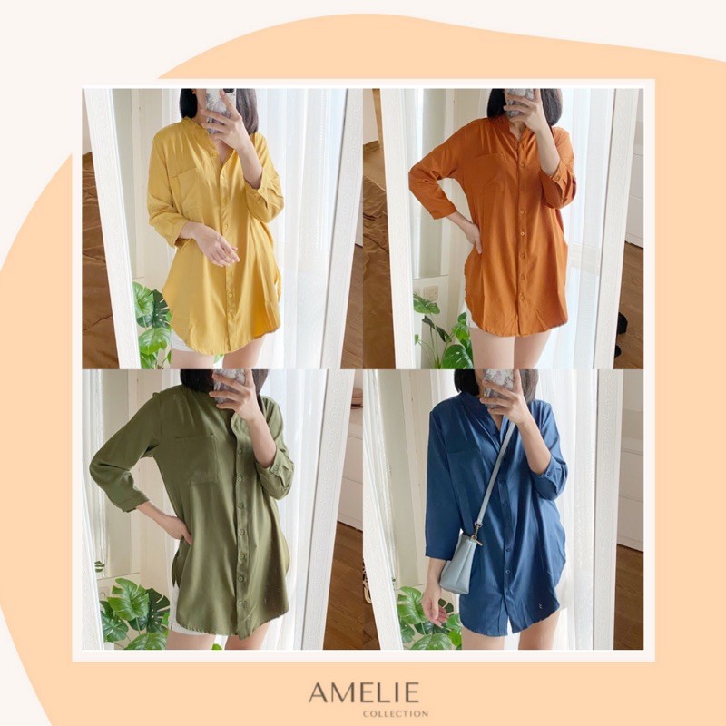 AMELIE BASIC SHIRT - atasan fit to XL