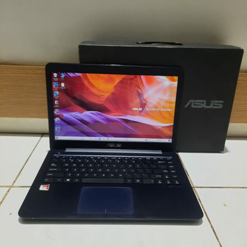 Laptop Asus E402BA, Amd A4-9125 Gen ke 7 Ram 4GB HDD 500GB Vga Amd Radeon R3 Graphic Windows 10 Siap pakai