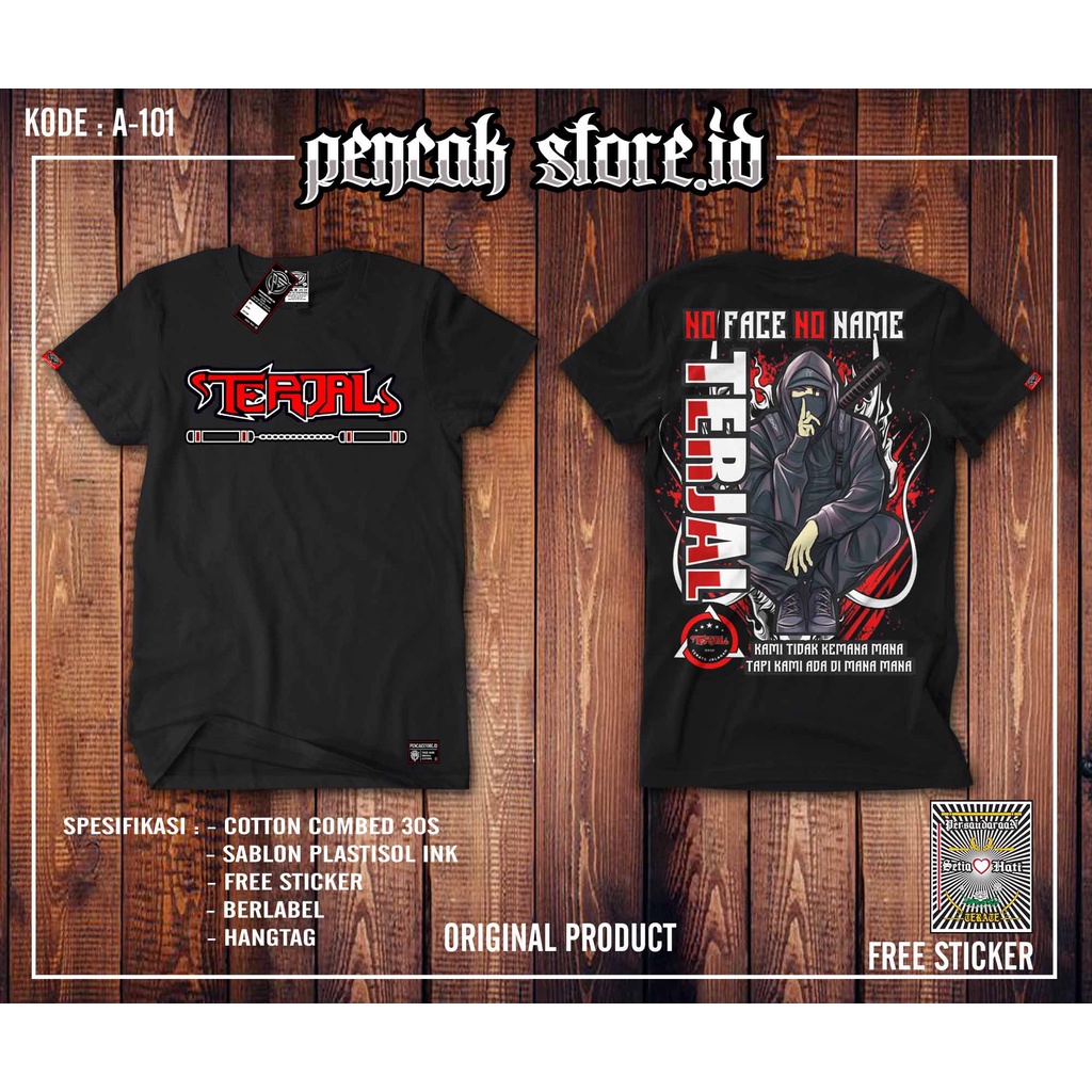 KAOS TERJAL DISTRO PREMIUM + BONUS KAOS