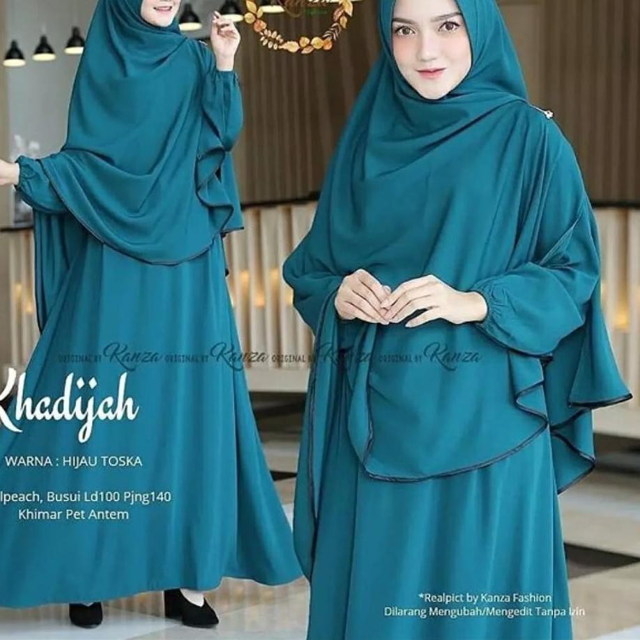 ✻ Setelan dress baju gamis syar'i hijab wanita muslim fashion muslim cewek Remaja dewasa kekinian ➯