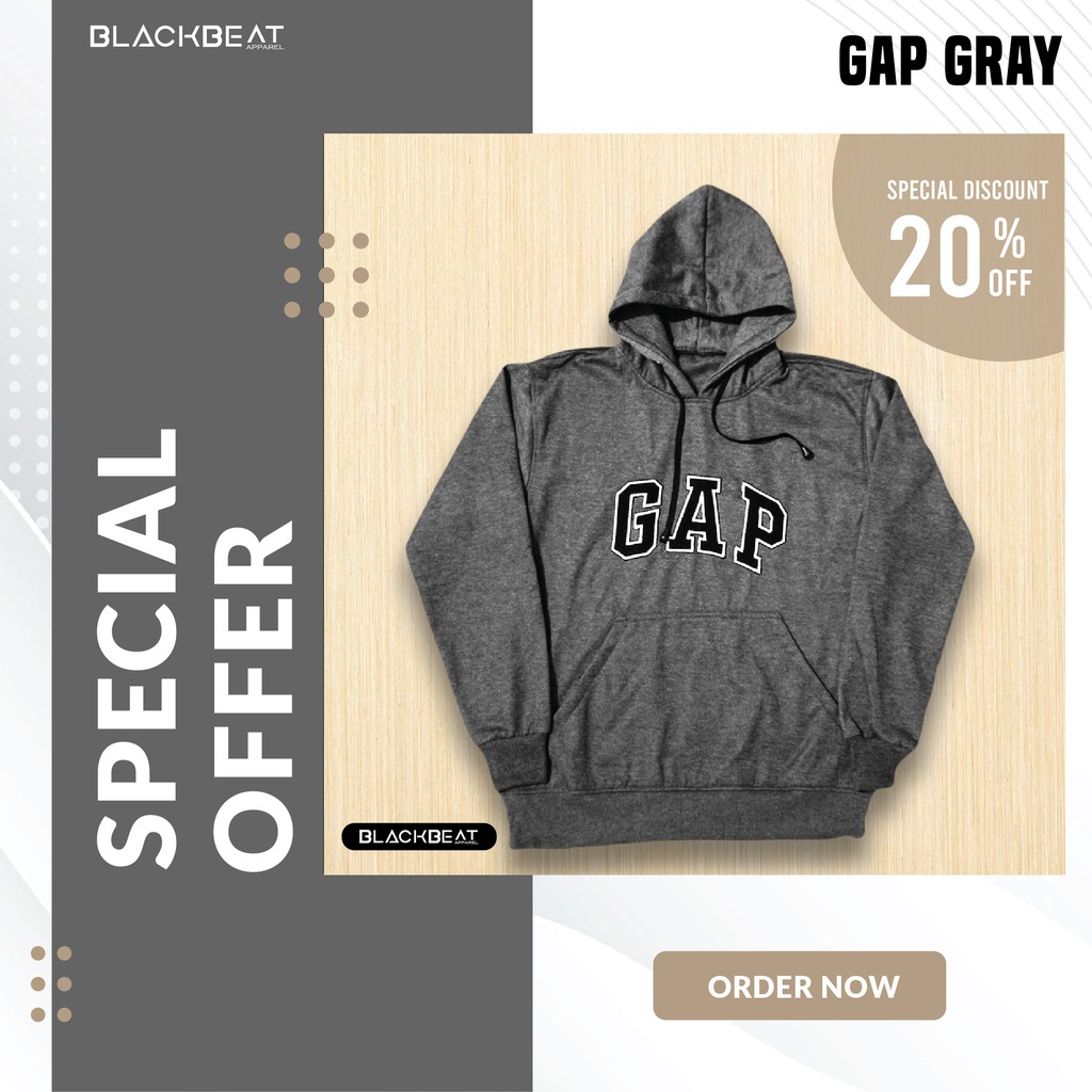 Jaket Hoodie GAP Abu - All Size