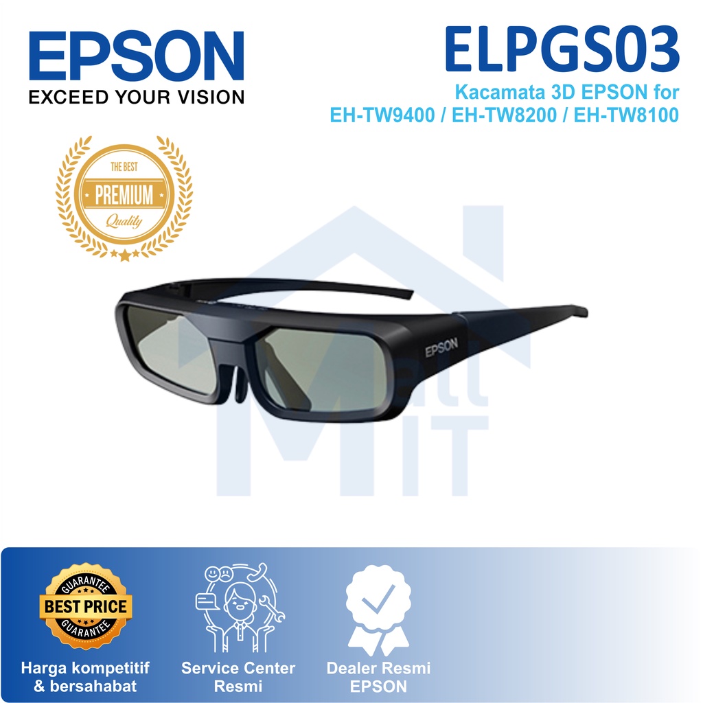 ( Bisa Cod ) Kacamata 3D EPSON ELPGS03 EH-TW9400 EH-TW8200 EH-TW8100 TW9400 TW8200