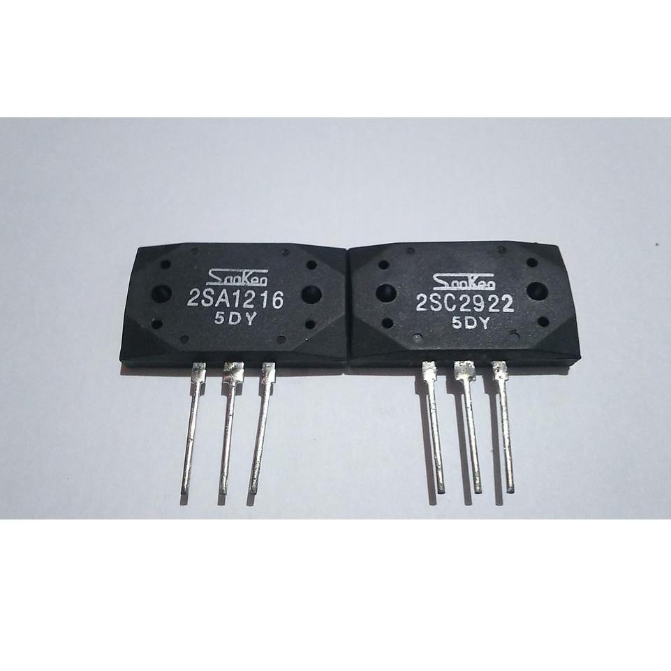 [WG445] TR SANKEN 5DY 2SC2922 2SA1216 C2922 A1216 TRANSISTOR POWER 1 SET/PASANG [uv -531]
