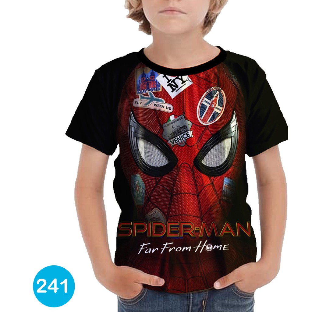 Baju Anak Spiderman 3D Baju Serial Kartun Anak #241
