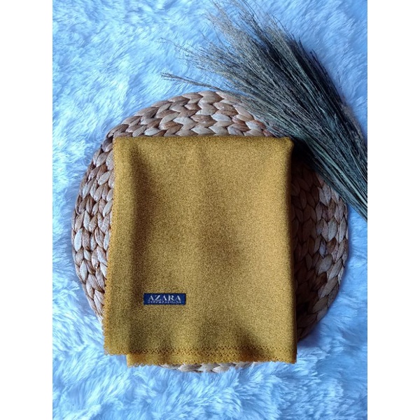 Pashmina Diamond Laser Cut Ori Azara-Mustard terang