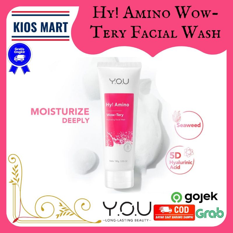 You Hy! Amino Facial Wash | Brightening | Hydrating | Anti Acne | Oil Control 100g-Hydrating