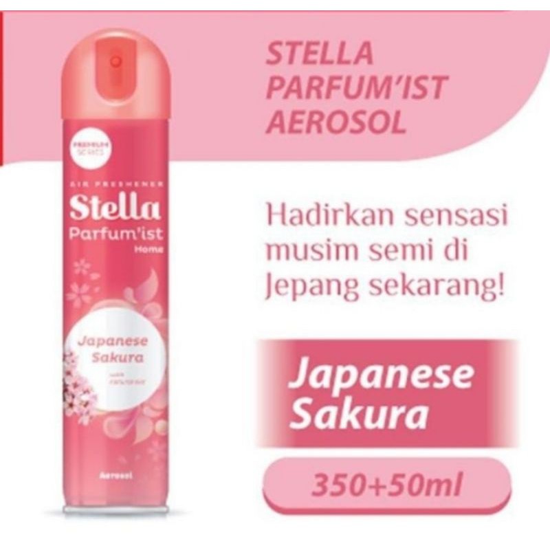 Pengharum Stella aerosol wangi Japanese Sakur 350+50ml terbaru