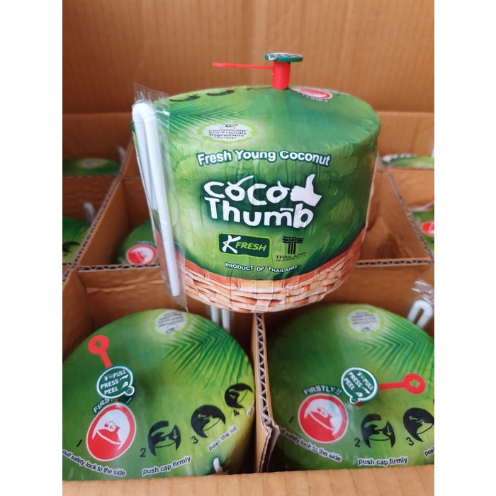 Jual KELAPA COCO THUMB YOUNG THAI COCONUT PER 4 BUAH | Shopee Indonesia