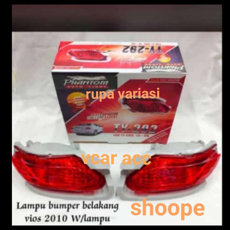 lampu reflektor bumper belakang mobil toyota vios 2010 nyala lampu merah model orisinil