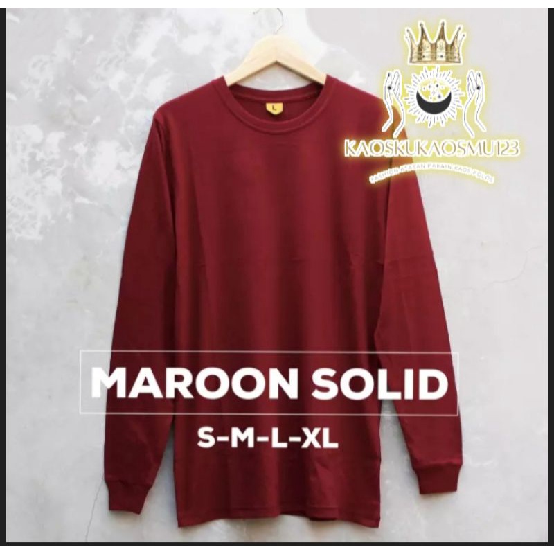 (PROMO) [BISA COD] BAJU KAOS POLOS LENGAN PANJANG PRIA WANITA LONG SLEEVE KAOS TANGAN PANJANG WANITA