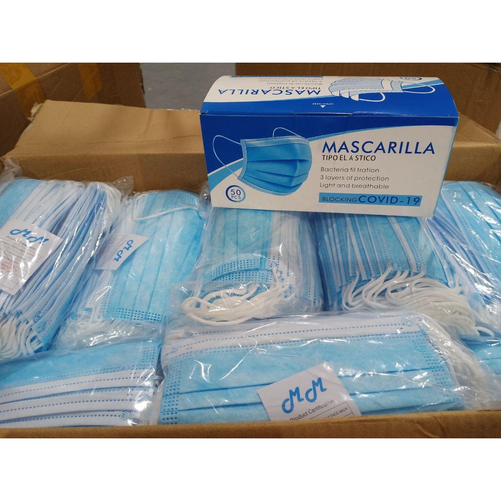 JAYA.Co Masker Mascarilla 3ply 1Box isi 50pcs / Anti Bakteri