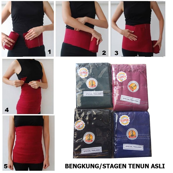 Bengkung Stagen Asli Tenun Super Corset Bengking Pasca Melahirkan