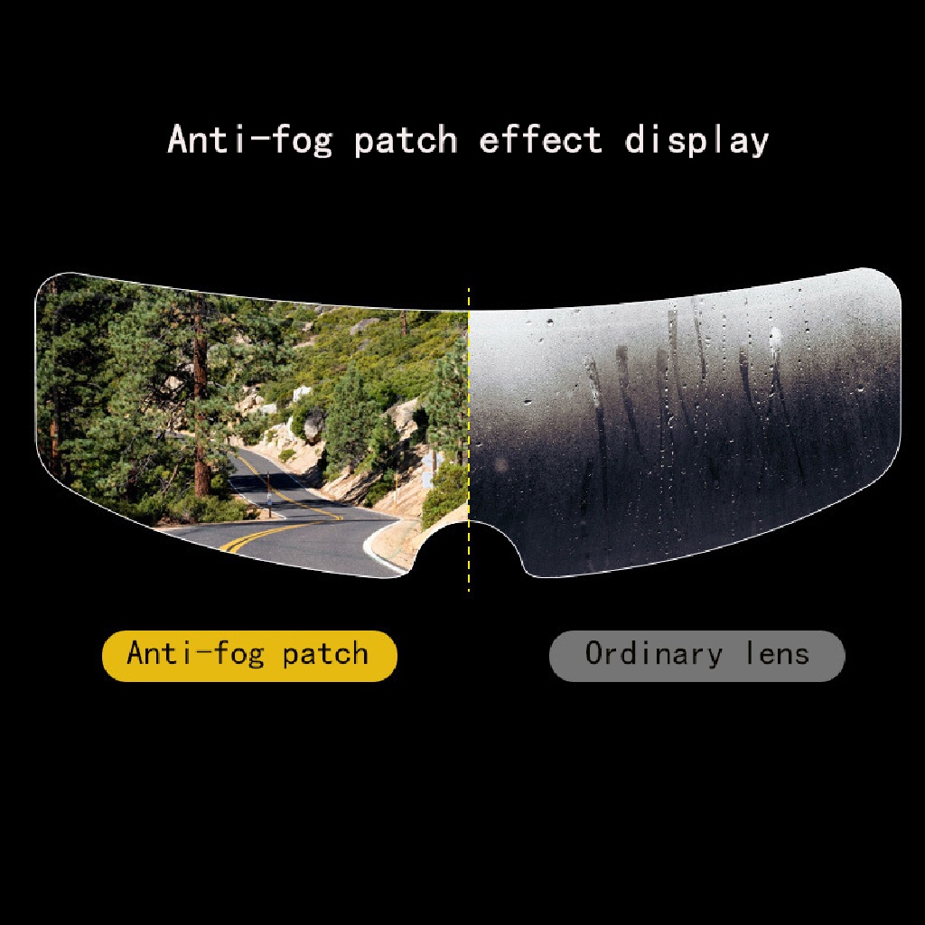 [birth] Universal Motorcycle Helmet Anti fog Patch Visor Lens Helmet Len Protective Film [ID]