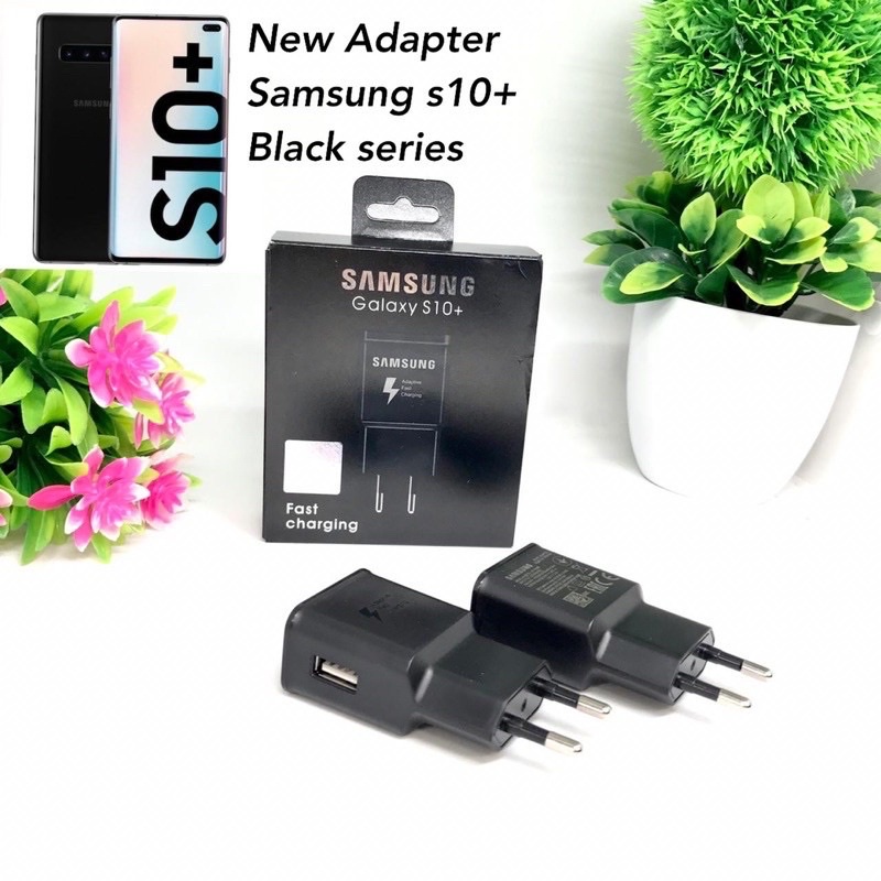 PROMO BATOK CHARGER KOTAK HITAM SAMSUNG S10+ FAST CHARGING