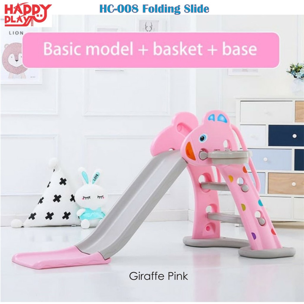 Perosotan Murah Folding Fun Slide Basket Bingo HC-HT005 Deer HC008 Jerapah seluncuran Mainan Anak