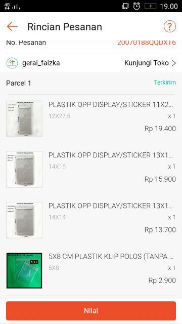 5x8 Cm Plastik Klip Polos (tanpa Handle)