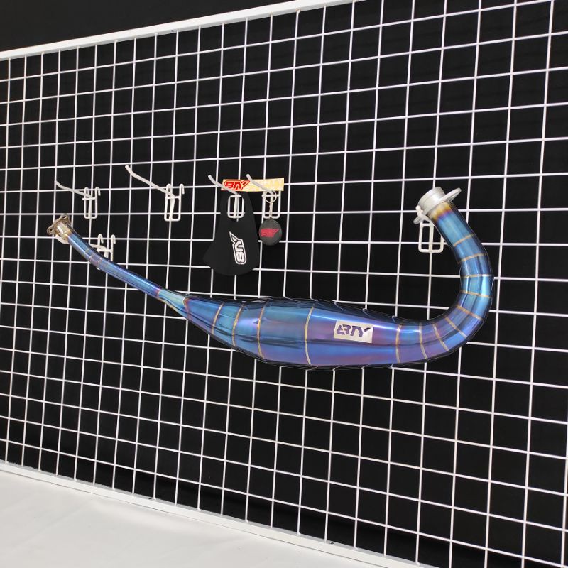 Knalpot Ninja RR R SS Stainless Steel Full Blue Blue Moon 8TY Eighty