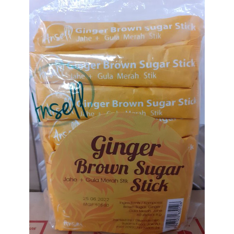 

Ansel Ginger brown sugar/ginger brown sugar/brown sugar rasa jahe-isi 60 stick