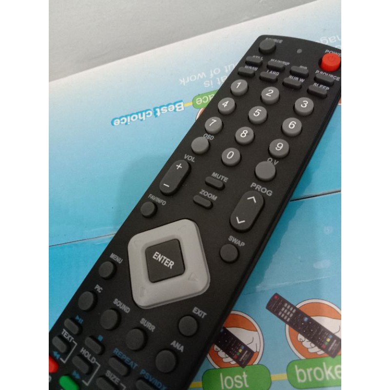 REMOT TV POLYTRON LCD/LED CHUNSHIN UNTUK PENGGANTI TIPE 811191 UNIVERSAL/MULTY