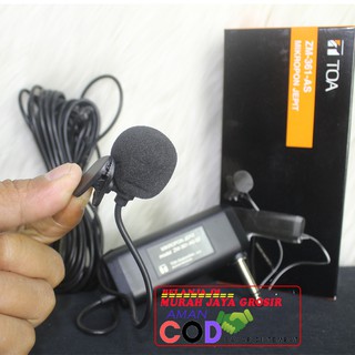 Jual Mic Toa ZM 361 Mikropon Jepit / Mix Clip on Mikrofone Kancing