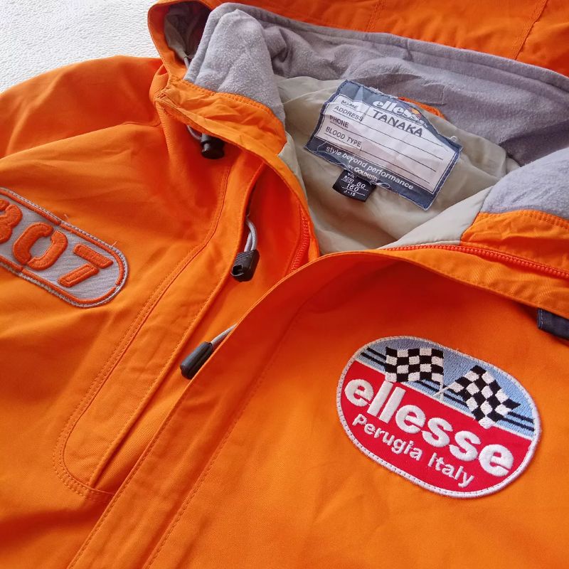 Jaket Ellesse by Goldwin jaket vintage orange original second bekas preloved brand