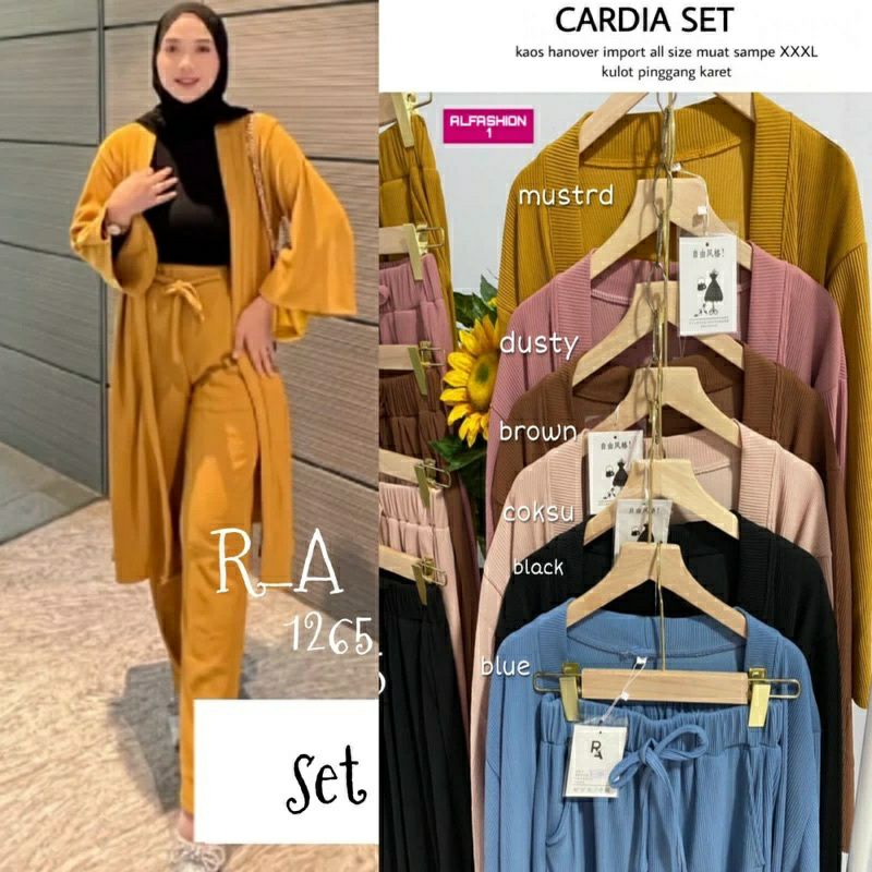 SETELAN KARDIGAN ALL SIZE SUPER CANTIK MODIS FIT XXXL LD 110-130 BAHAN KAOS HANOVER IMPORT TERMURAH KEKINIAN OOTD