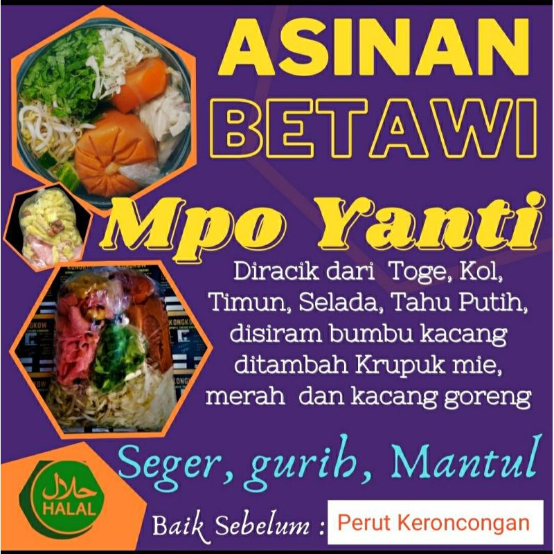 

ASINAN BETAWI "MPO YANTI" PORSI JUMBO + CUP