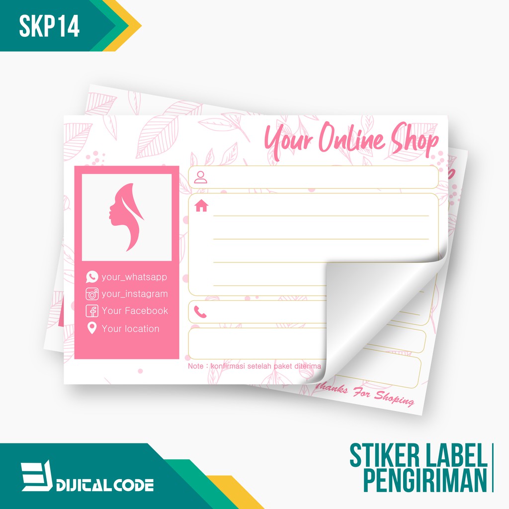 

SKP14 Stiker Label Pengiriman Paket Online Shop Olshop New