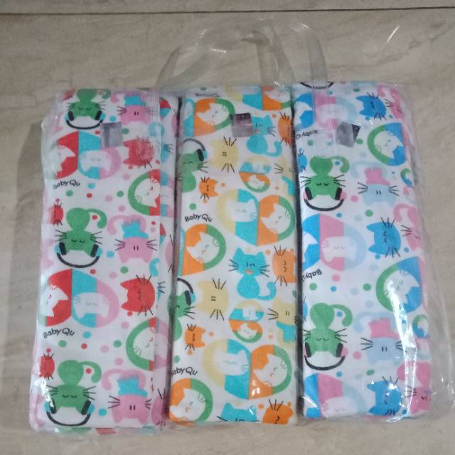 Bedong babyqu MOTIF / FULL PRINT 90x100 (isi 6pcs)