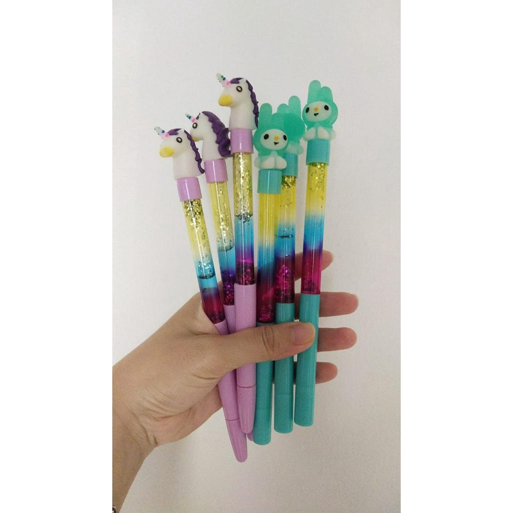 

Bolpen Glitter Karakter/Bolpen Gel Glitter/Bolpen Glitter/Bolpen Warna Warni/Bolpen Gel Lucu