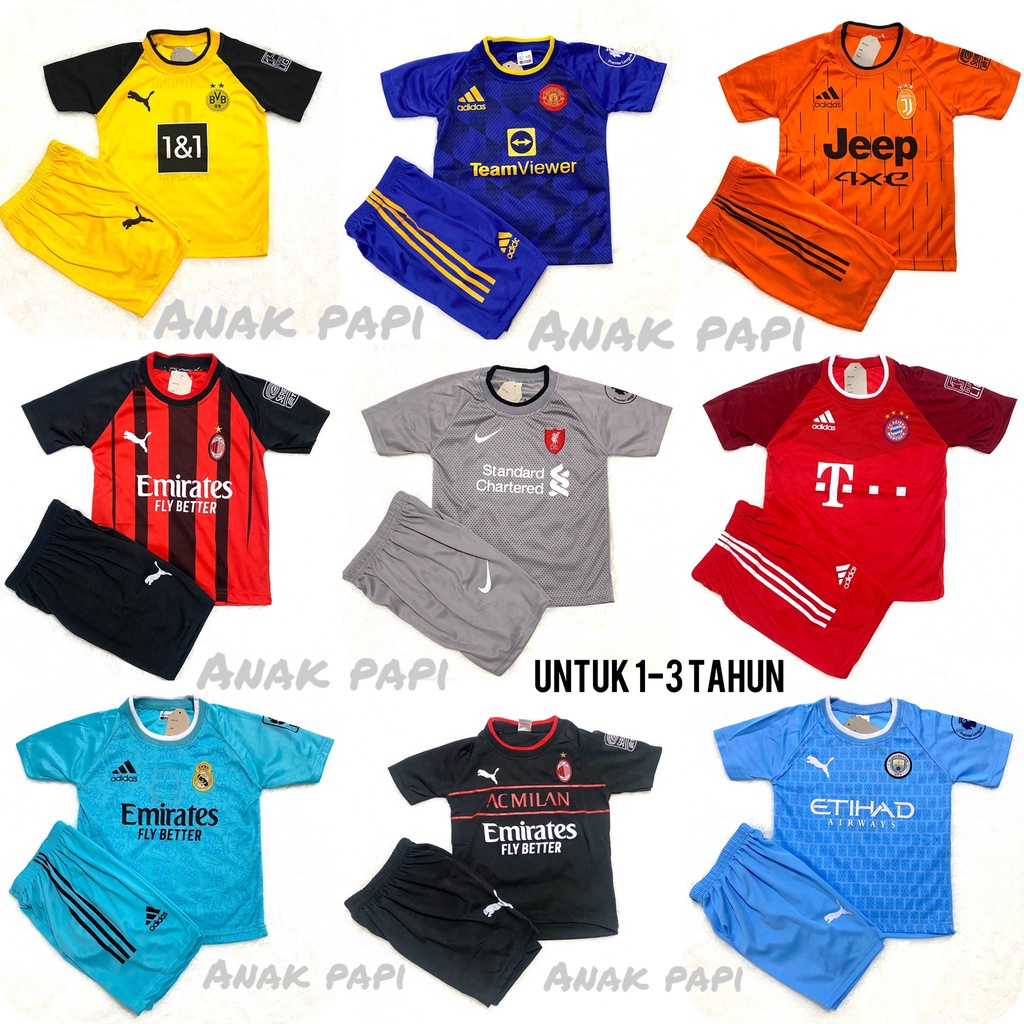 BISA COD / SETELAN BAJU BOLA UNTUK ANAK 6 bulan-1 TAHUN TERBARU 2021 / BAJU BOLA ANAK TERMURAH / SET