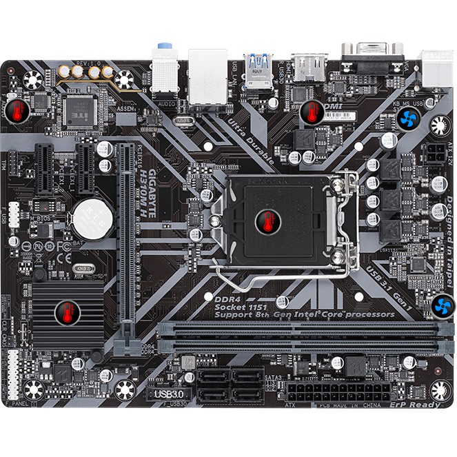 Motherboard Gigabyte Intel H310M-H LGA1151 H310 DDR4 USB 3.1 SATA3