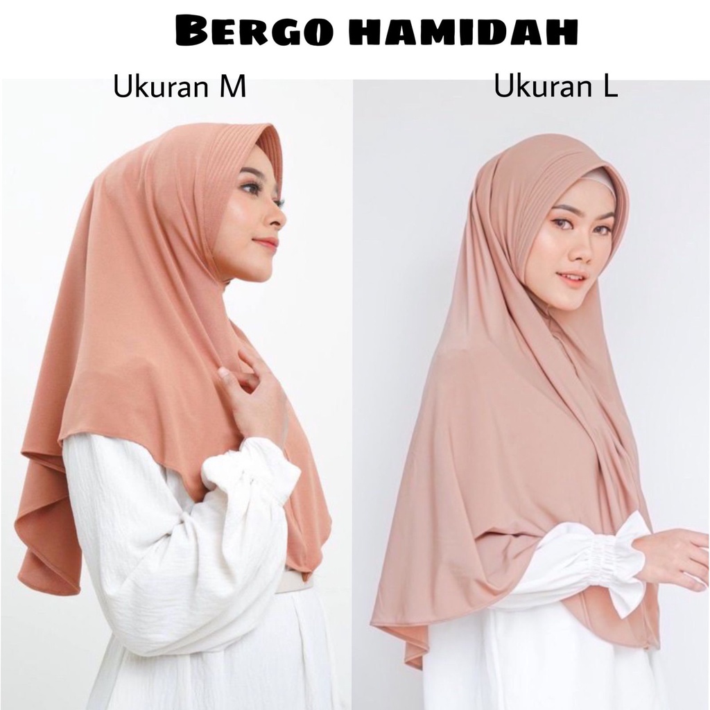 HABISKAN STOK  BERGO MARYAM bergo hamidah laluna M & L | bergo sporty panjang | bergo kerudung jilba