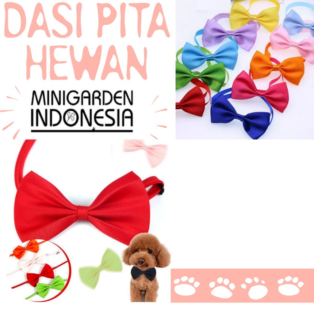 DASI MODEL PITA POLOS accessories hewan anjing kucing adjustable pet collar kalung hewan cat dog tie